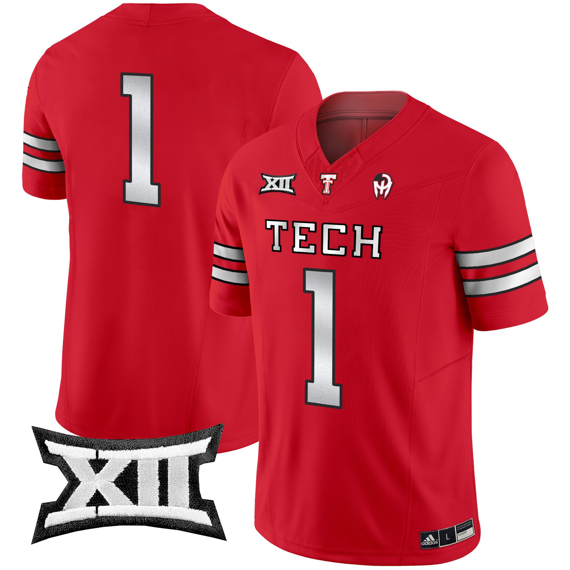 Men Texas Tech Red Raiders #1 No Name Red 2024 Patrick Mahomes Symbol Vapor Limited NCAA Jersey style 1